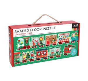 Petit Collage Podlahové puzzle Vánoční vláček