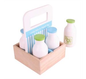Bigjigs Toys Dřevěné mléko v přenosné krabičce