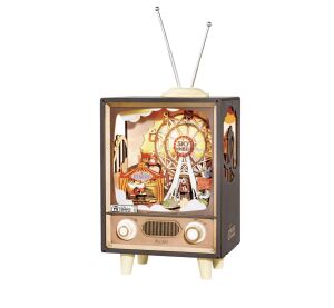 RoboTime 3D dřevěná skládačka hrací skříňky Karneval při západu slunce