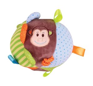 Bigjigs Baby Textilní aktivní koule opička Cheeky