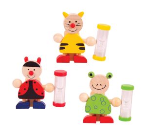 Bigjigs Toys Stojánek na kartáček s přesýpacími hodinami 1 ks