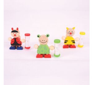 Bigjigs Toys Stojánek na kartáček s přesýpacími hodinami 1 ks