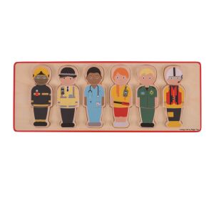 Bigjigs Toys Vkládací puzzle záchranářský tým