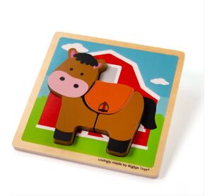 Bigjigs Toys Vkládací puzzle Koník