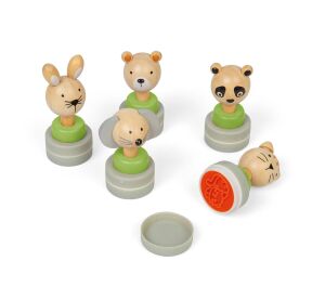 Bigjigs Toys Dřevěná inkoustová razítka Zvířátka 1 ks