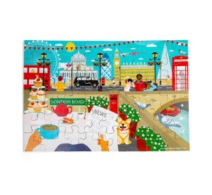 Bigjigs Toys Dřevěné podlahové puzzle Londýn
