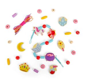 Bigjigs Toys Sada dřevěných korálků Mystical Magic