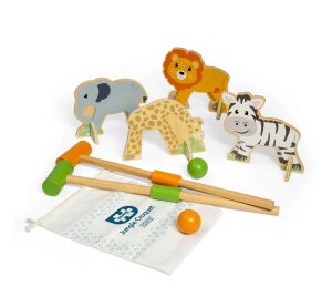 Bigjigs Toys Dřevěný kroket Džungle
