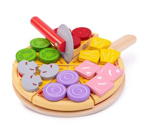 Bigjigs Toys Dřevěná krájecí pizza
