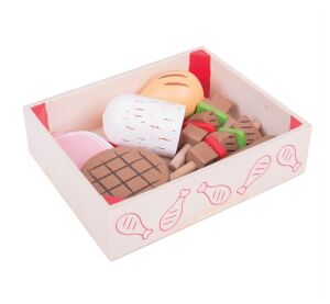 Bigjigs Toys Dřevěné uzeniny v krabičce
