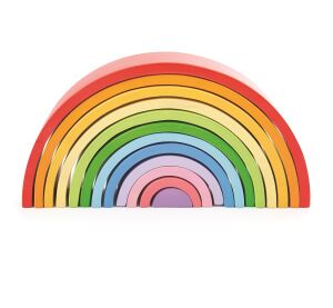 Bigjigs Baby Dřevěná skládací duha velká