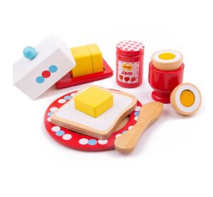 Bigjigs Toys Dřevěný set snídaně