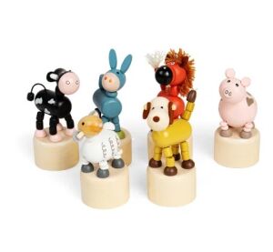 Bigjigs Toys Dřevěná mačkací zvířátka 1 ks