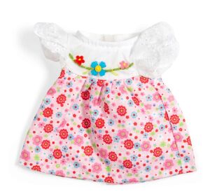 Bigjigs Toys Růžové šaty s krajkovými rukávy pro panenku 28 cm