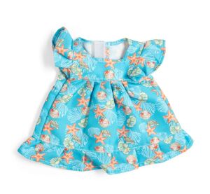 Bigjigs Toys Modré šaty s mušlemi pro panenku 28 cm