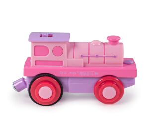 Bigjigs Rail Elektrická lokomotiva Silná růžovka