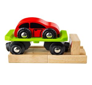 Bigjigs Rail Vagon s autem + 2 koleje