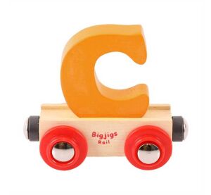 Bigjigs Rail Vagónek dřevěné vláčkodráhy - Písmeno C