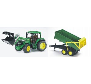 Bruder Traktor John Deere 6920 se lžící a valníkem