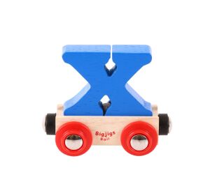 Bigjigs Rail Vagónek dřevěné vláčkodráhy - Písmeno X