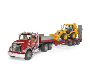 Bruder Nákladní auto MACK Granit návěs a traktor JCB - poškozený obal
