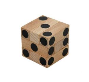 Dřevěný hlavolam kostka Cube