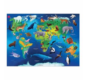 Mudpuppy Puzzle Ohrožené druhy zvířat celého světa 80 dílků Poškozený obal