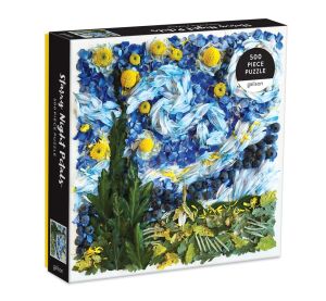 Galison Puzzle Hvězdná noc z okvětních lístků 500 dílků