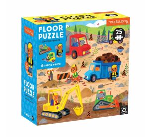 Mudpuppy Podlahové puzzle auta na stavbě 25 dílků