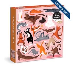 Galison Puzzle Jóga pro kočky 500 dílků