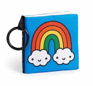 Mudpuppy Látková kniha k zavěšení na kočárek Duhový svět