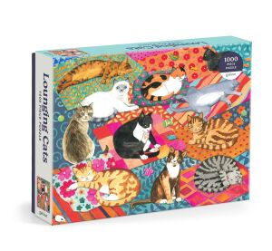 Galison Puzzle Lenošící kočky 1000 dílků