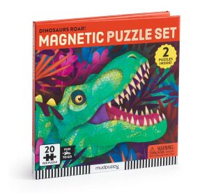 Mudpuppy Magnetické puzzle Řev dinosaurů 2x20 dílků