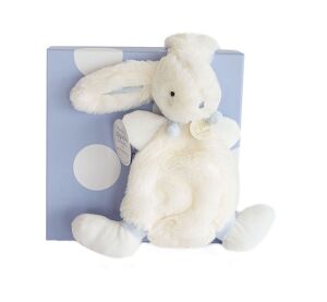 Doudou Dárková sada - Plyšový králíček modrý 26 cm