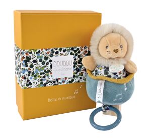 Doudou Dárková sada - Plyšový lvíček hrající melodii 20 cm