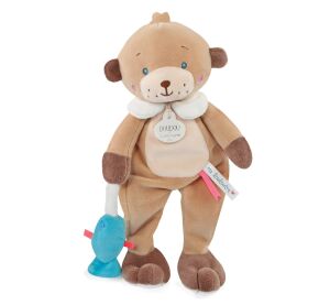 Doudou Dárková sada - plyšová hračka medvídek s rybičkou 27 cm