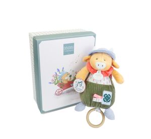 Doudou Dárková sada Plyšová kravička Aneth hrající melodii 20 cm