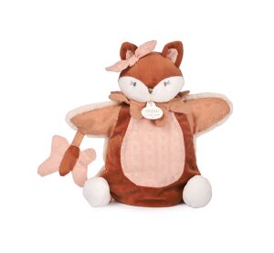 Doudou Plyšový maňásek liška Mina růžová 25 cm