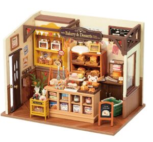 RoboTime 3D dřevěná skládačka Miniatura domečku Pekárna