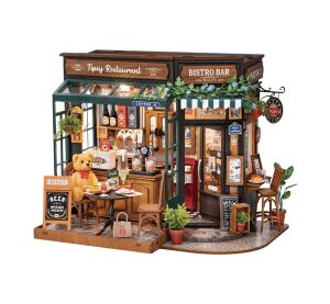 RoboTime 3D dřevěná skládačka Miniatura domečku Útulná restaurace