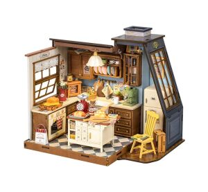 RoboTime 3D dřevěná skládačka Miniatura domečku Kuchyně plná vůní