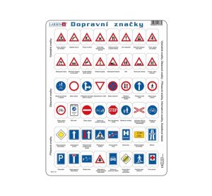Larsen Vzdělávací puzzle Dopravní značky 48 dílků