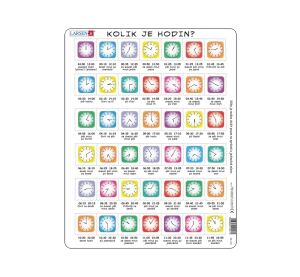 Larsen Vzdělávací puzzle Hodiny 42 dílků
