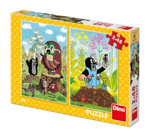 Dino Puzzle Krtek na mýtině 2x48 dílků