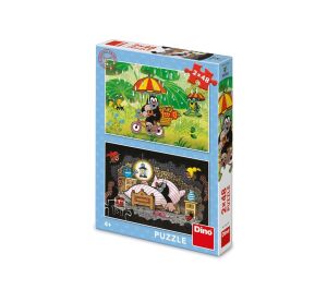 Dino Puzzle Krtkův den 2x48 dílků