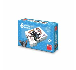 Dino Dřevěné obrázkové kostky Krtek 6 ks