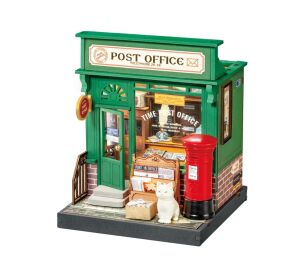 RoboTime 3D dřevěná skládačka Miniatura domečku Pošta