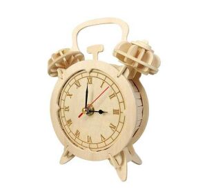 Woodcraft Dřevěné 3D puzzle budík