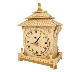 Woodcraft Dřevěné 3D puzzle hodiny