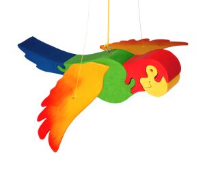 Fauna Dřevěný papoušek na zavěšení